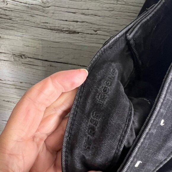 American Eagle Outfitters High Rise Jeggings Black Jeans 6 short distressed - Picture 4 of 9